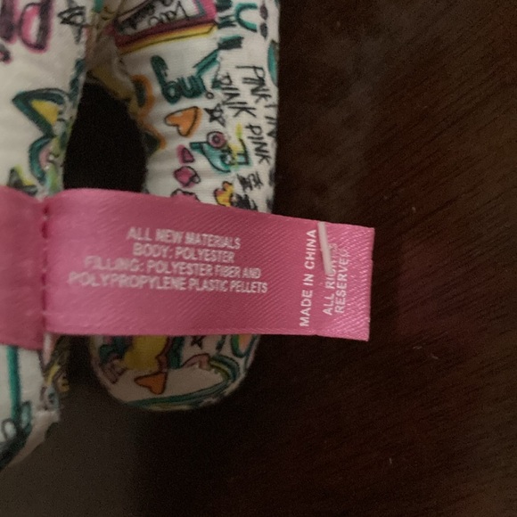 3 for $12 Bundle sale! Victoria's Secret Pink Plush Cloth Dog Graffiti Love - Picture 8 of 9